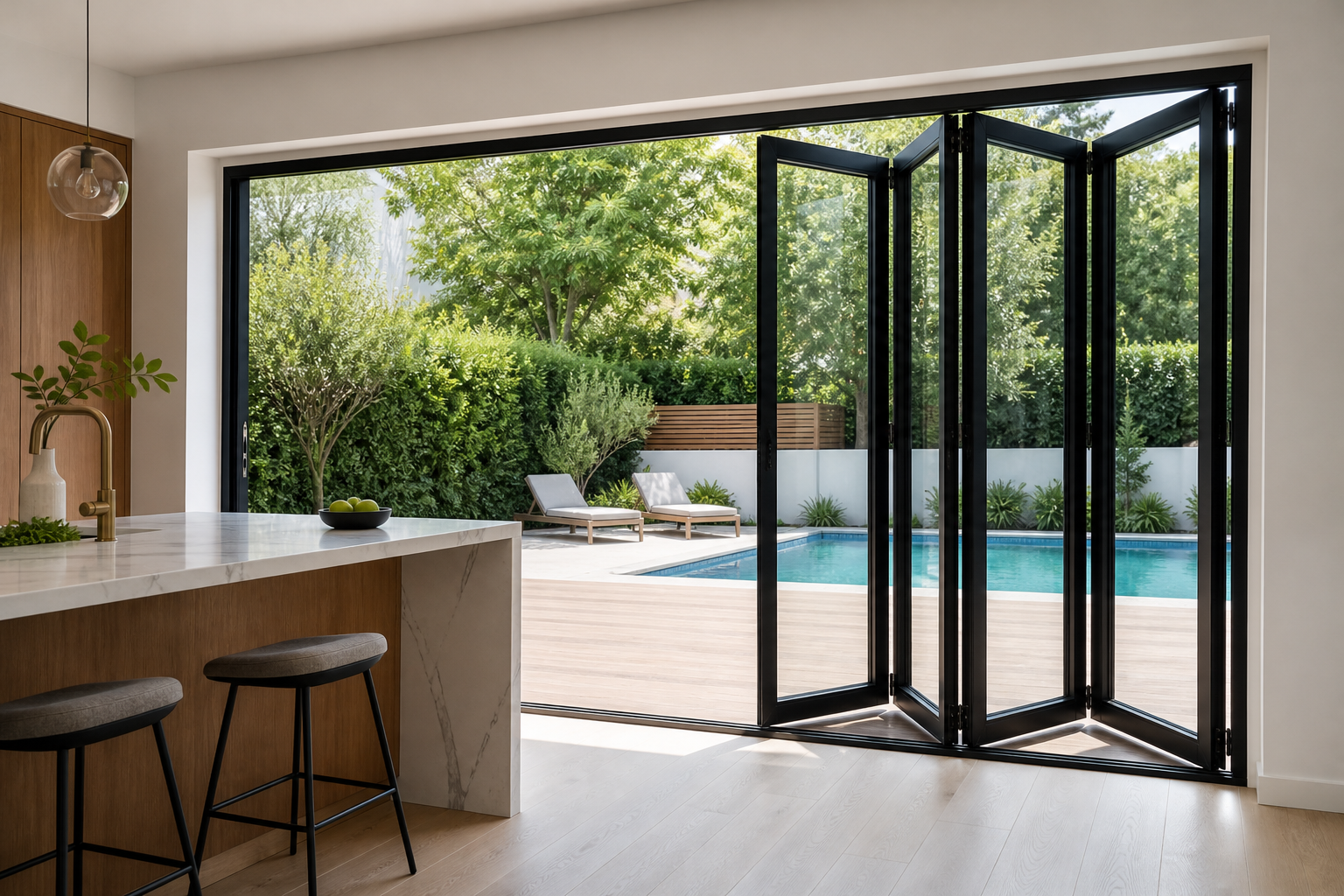 VLX 100 Bifold / Folding Door in Ventura, CA | Lightwell Windows Ventura - detail 4