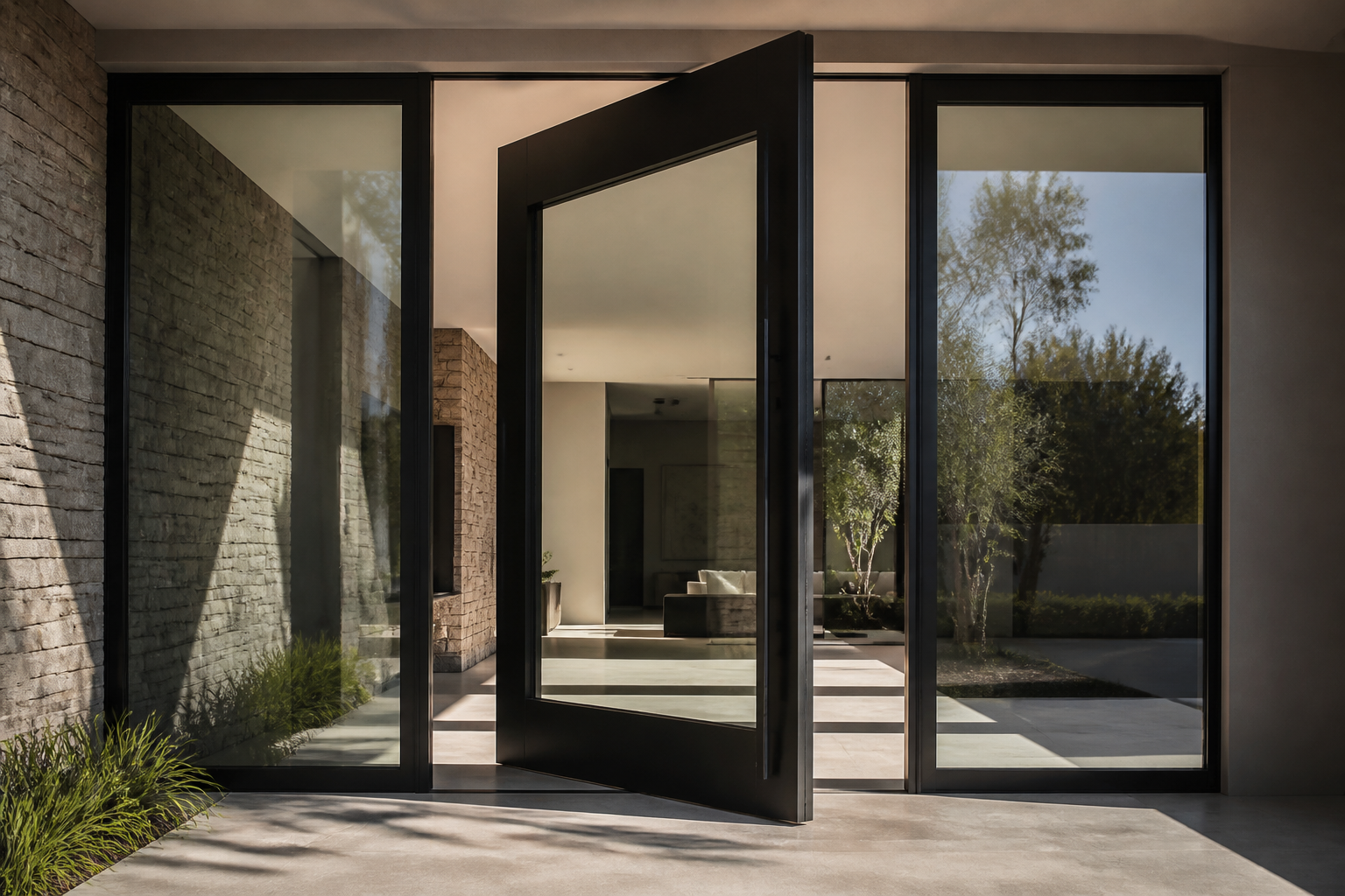 VLX 100 Pivot Door in Ventura, CA | Lightwell Windows Ventura - detail 2